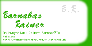 barnabas rainer business card